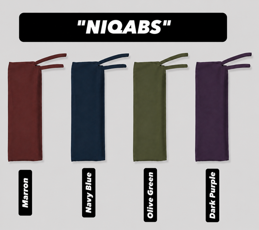 PACK OF 5 HIJABS WITH MATCHING NIQABS