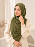 OLIVE GREEN - CHIFFON GEORGATE HIJAB