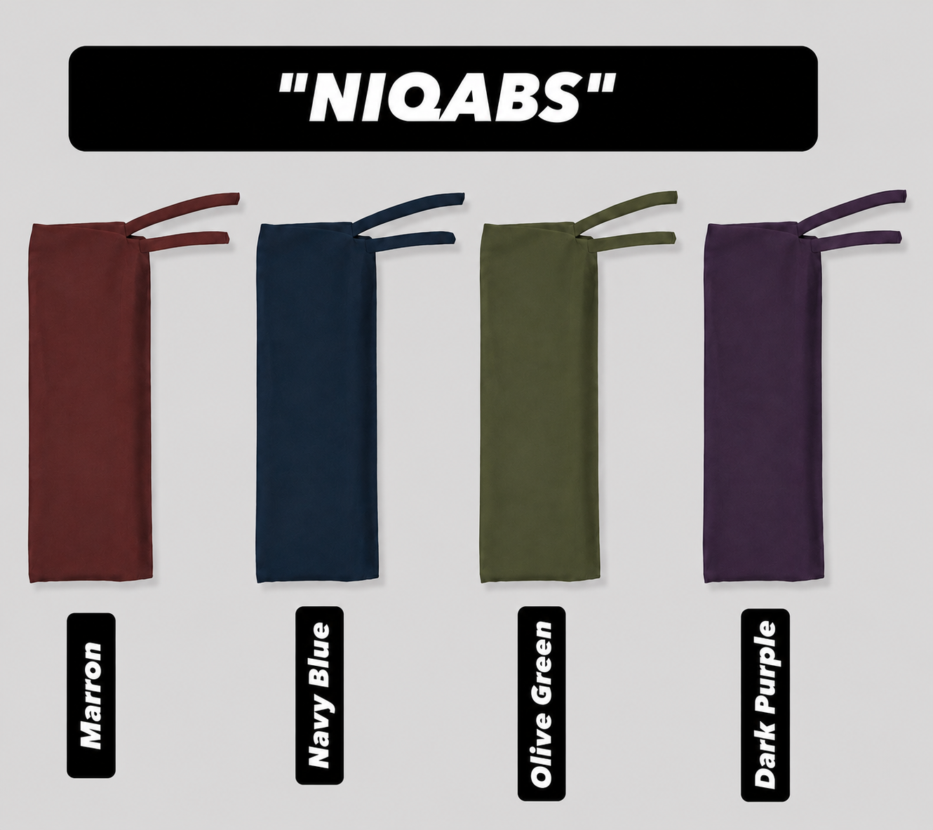 PACK OF HIJABS 5 HIJABS WITH MATCHING NIQABS