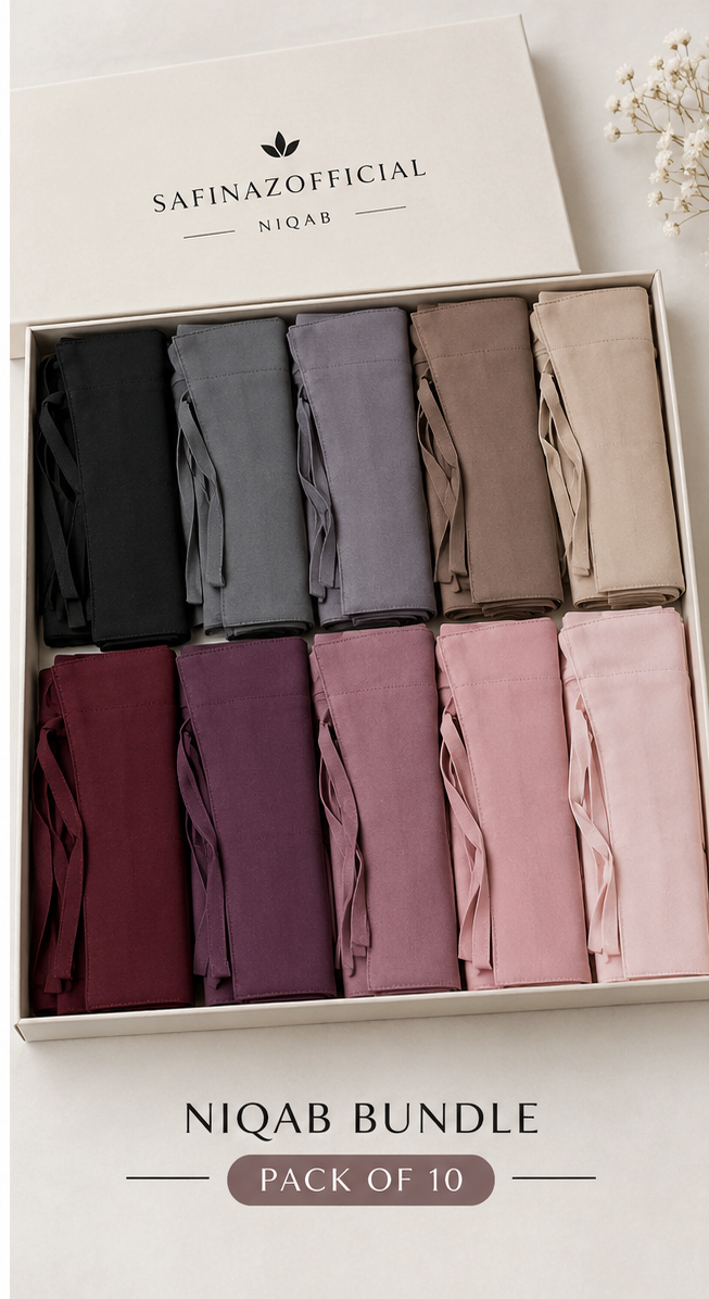Pack of 10 Premium Half Niqab Bundle