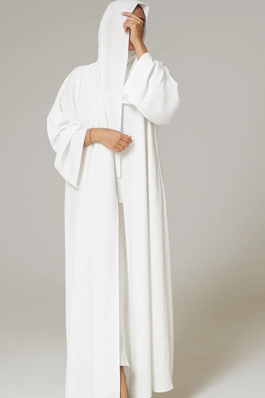 WHITE PLAIN ABAYA