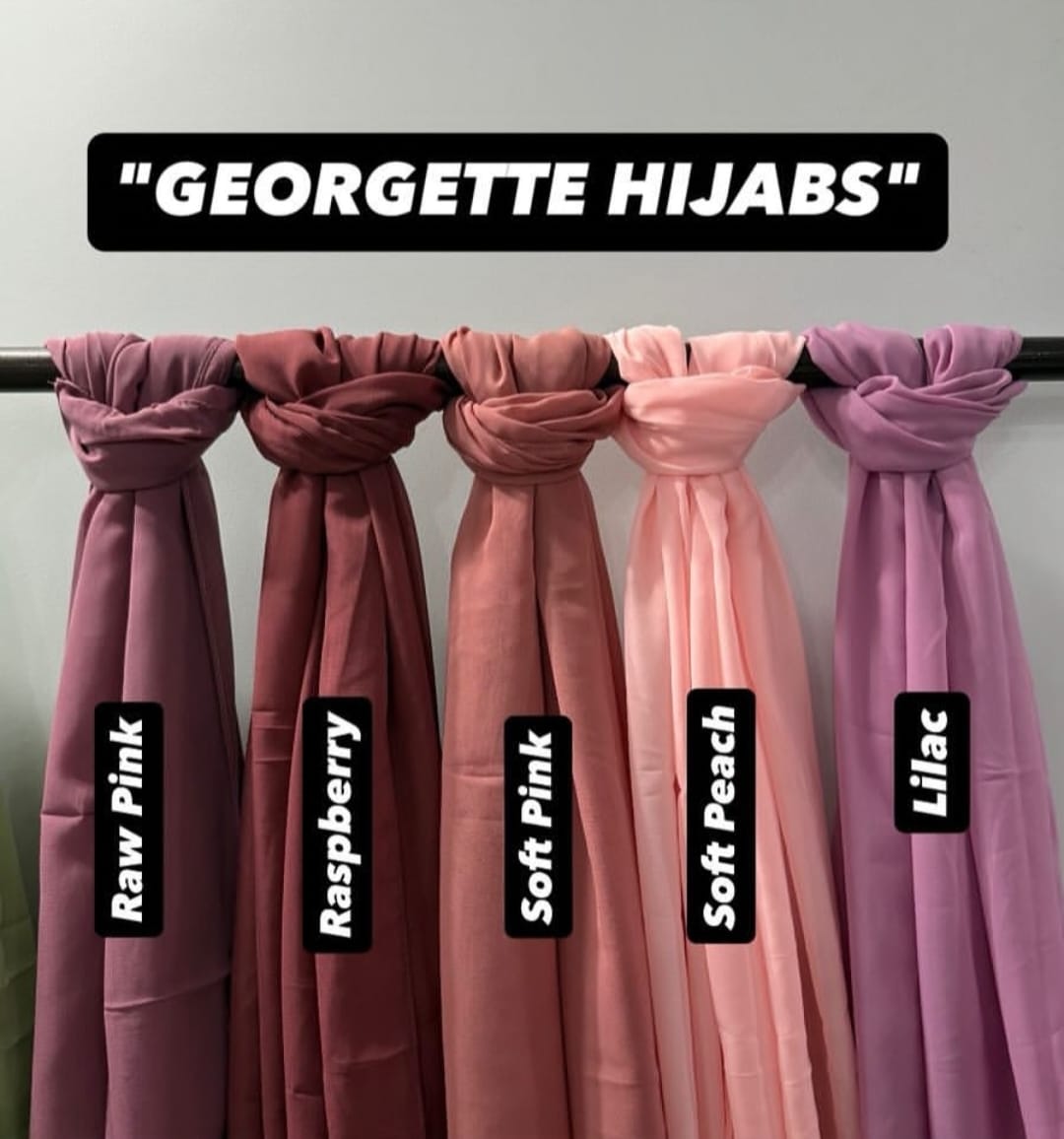 PACK OF HIJABS 5 HIJABS WITH MATCHING NIQABS