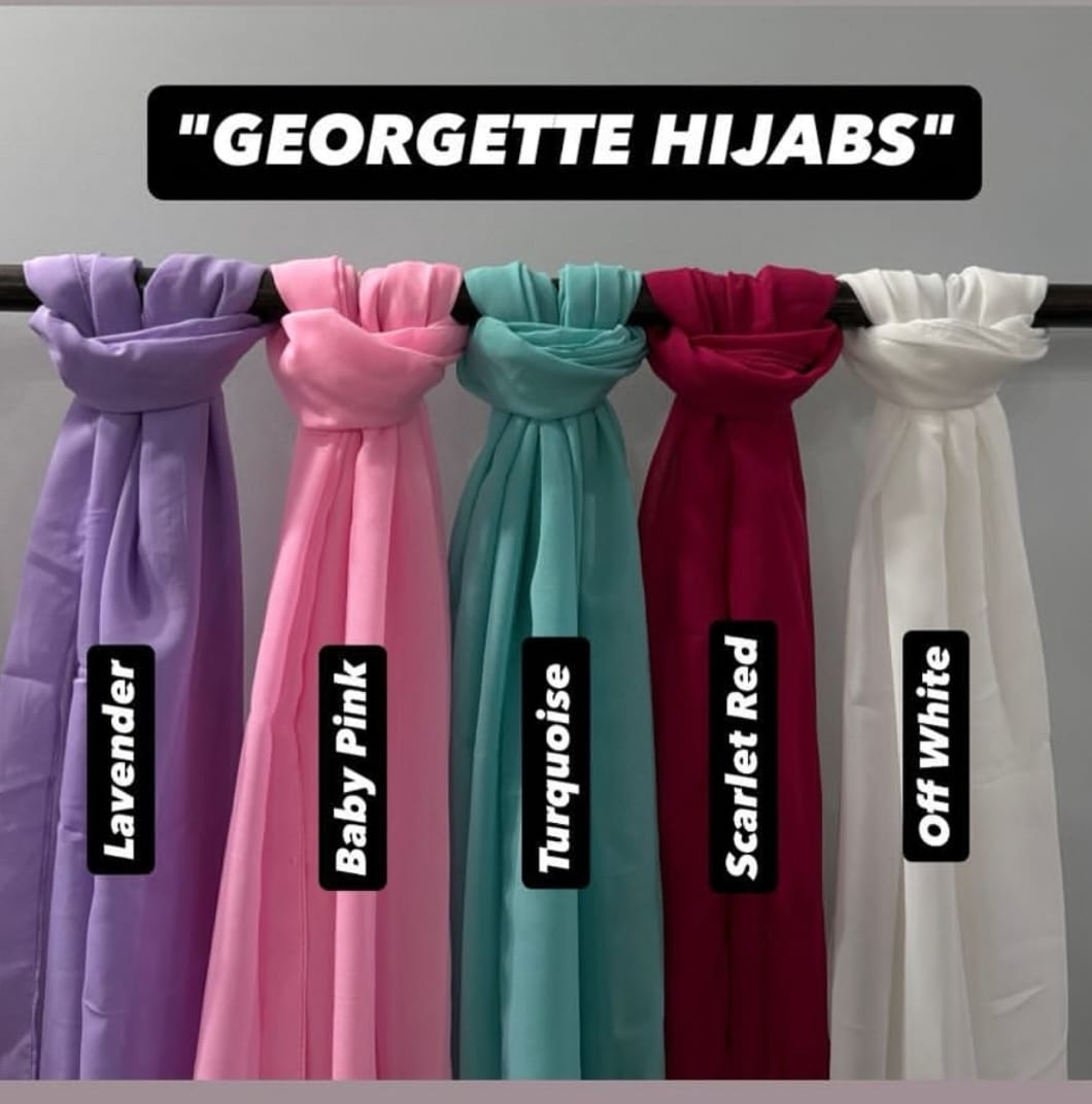PACK OF HIJABS 5 HIJABS WITH MATCHING NIQABS