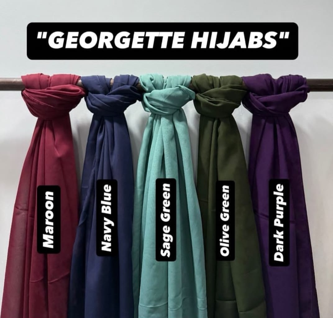 PACK OF HIJABS 5 HIJABS WITH MATCHING NIQABS