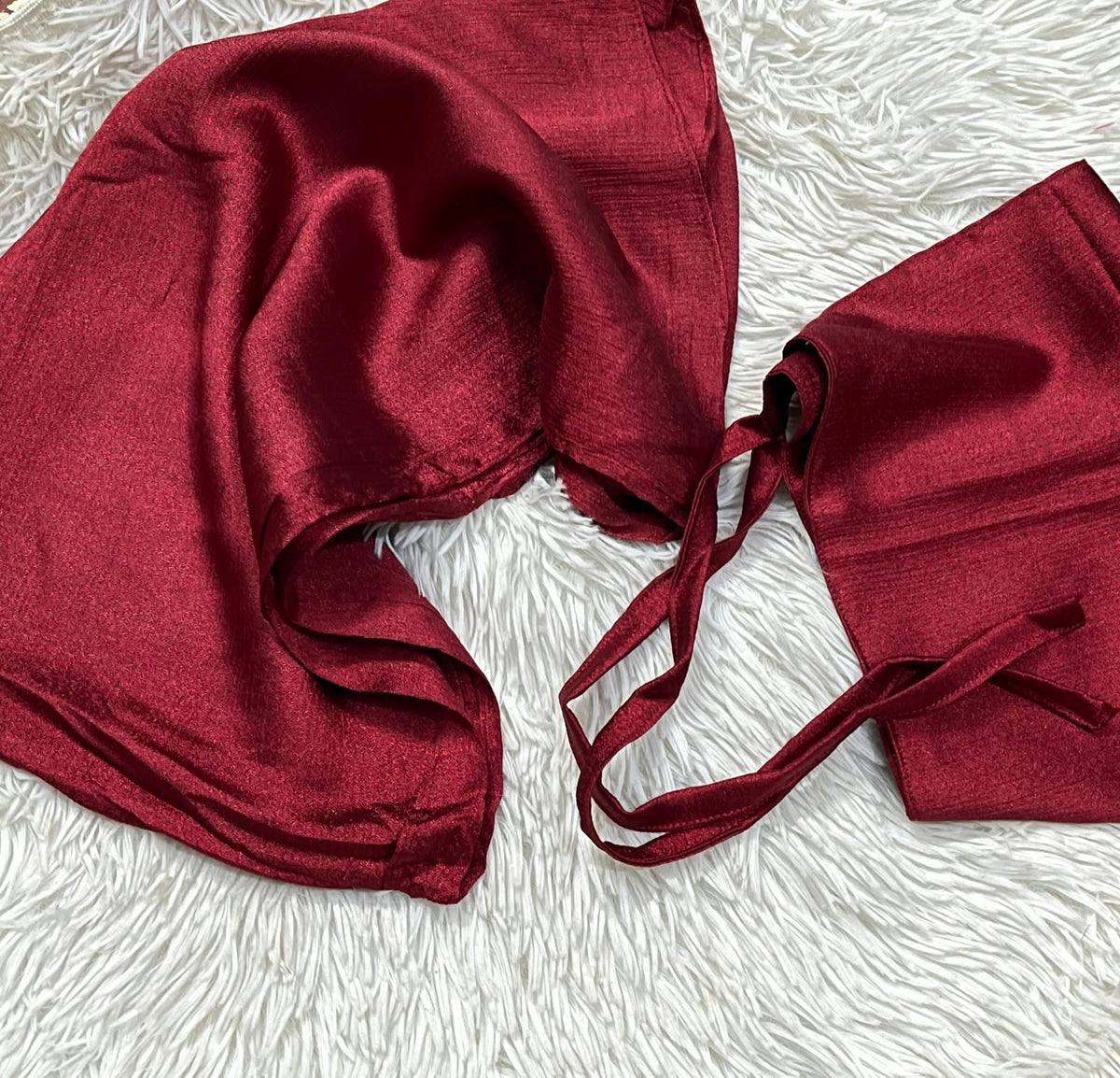 SILK HIJAB WITH NIQAB SET