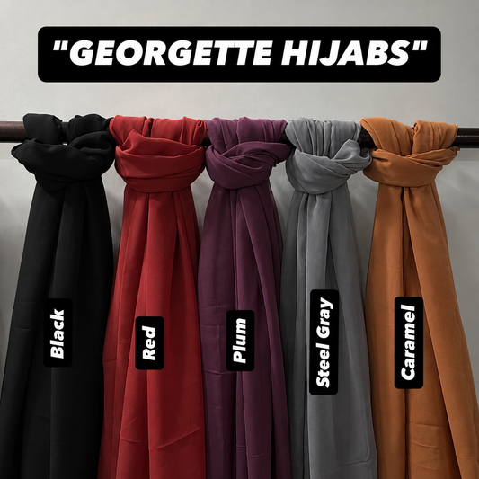 PACK OF HIJABS 5 HIJABS WITH MATCHING NIQABS